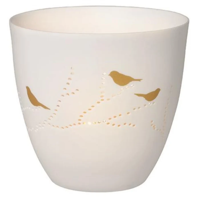 Porcelánový svícen Gold Birds
