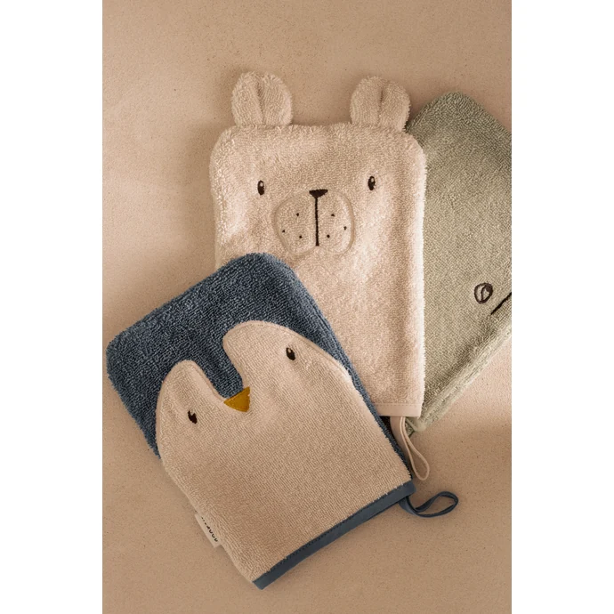Dětská mycí žínka Sylvester Arctic Sea – set 3 ks