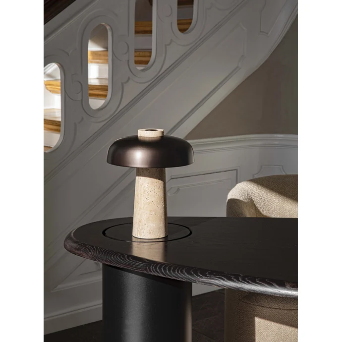 Stmívatelná stolní LED lampa Reverse Travertine Bronzed Brass
