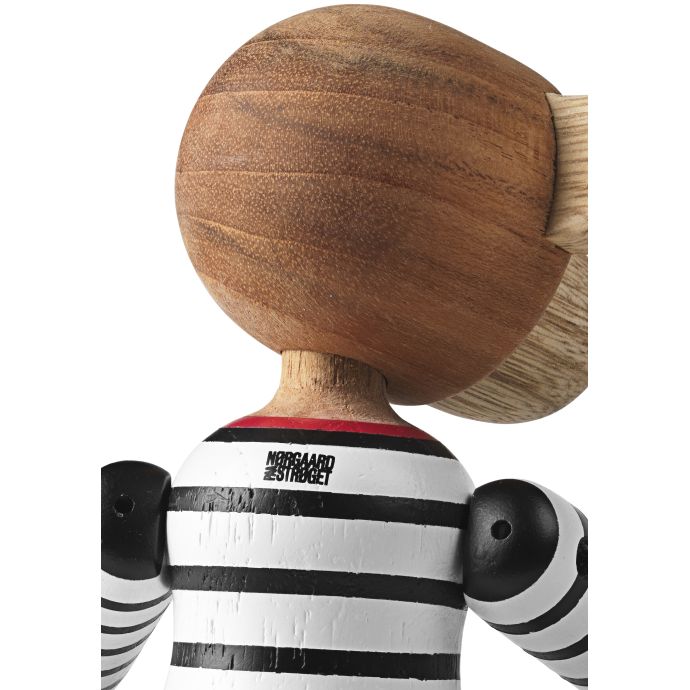 Dřevěná opička Monkey x Nørgaard paa Strøget White/Black 18,5 cm