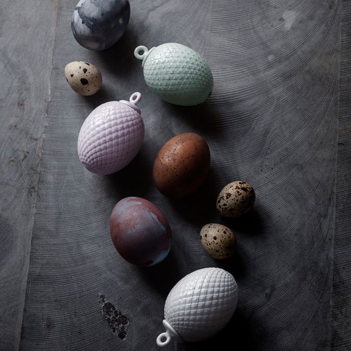 Porcelánová velikonoční dekorace Rhombe Easter Egg Lavender