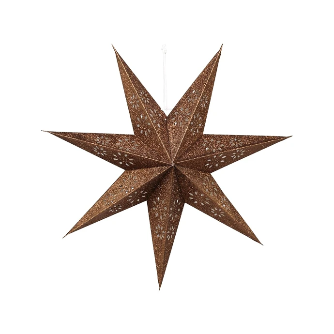 Závěsná skládací hvězda Glitter Mocca 41 cm