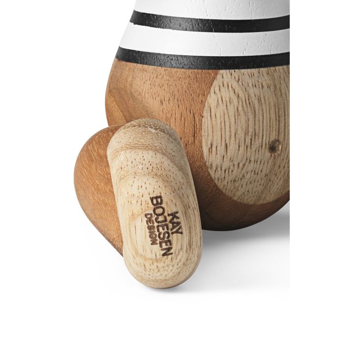 Dřevěná opička Monkey x Nørgaard paa Strøget White/Black 18,5 cm