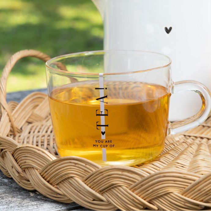 Skleněný hrnek Tea/Hearts 300 ml