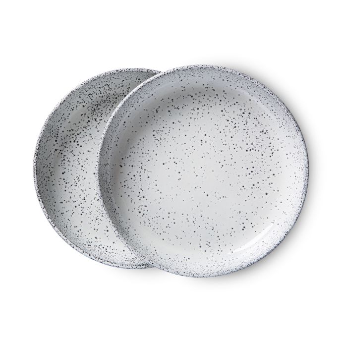 Kameninový talíř Gradient Cream - set 2 ks