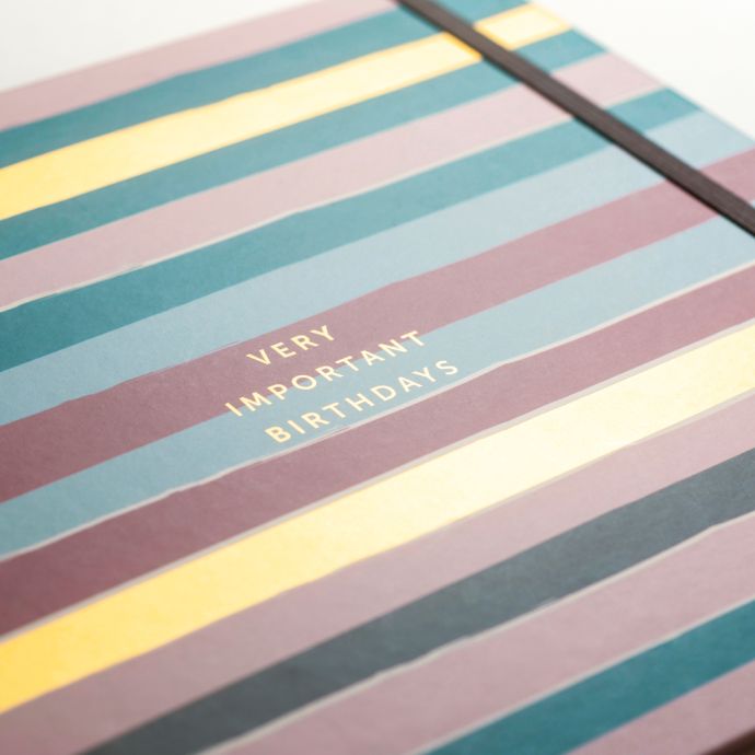 Plánovač narozenin a výročí Card Book Stripes