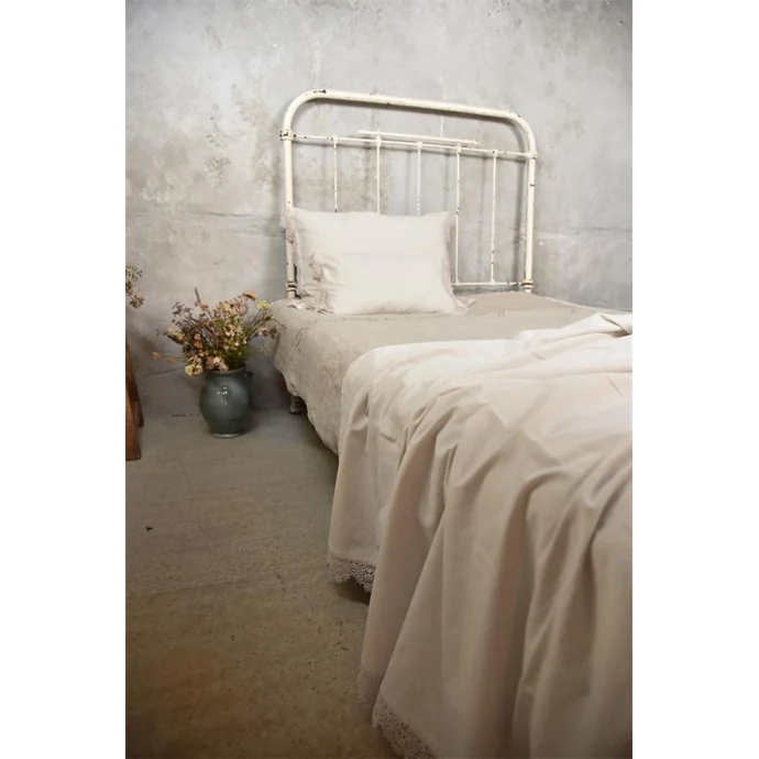 Bavlněný přehoz na postel Lace Beige 140 × 280 cm