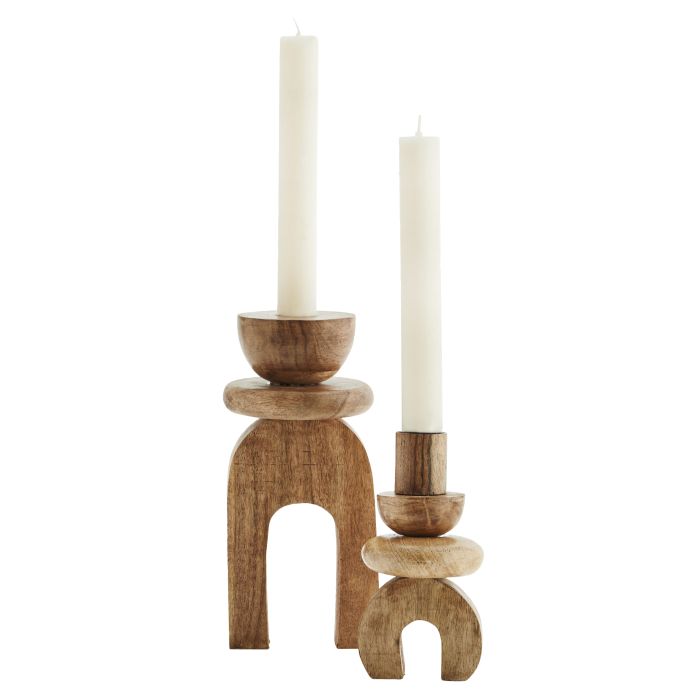 Svícen Burnt Natural Mango Wood