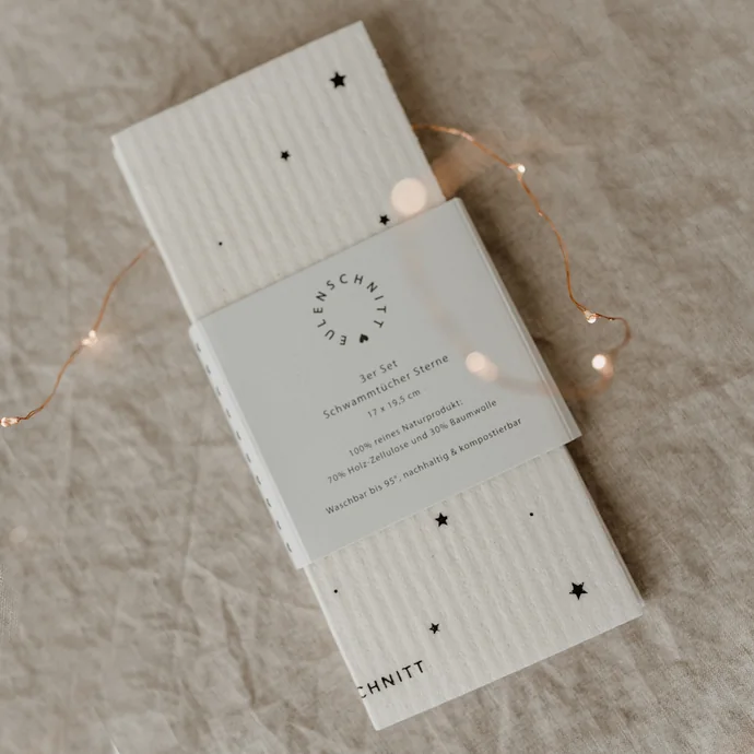 Přírodní houbová utěrka Fir – set 3 ks