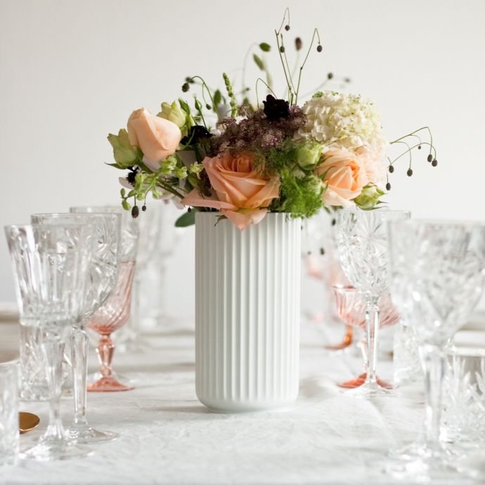Porcelánová váza Vase White 20 cm