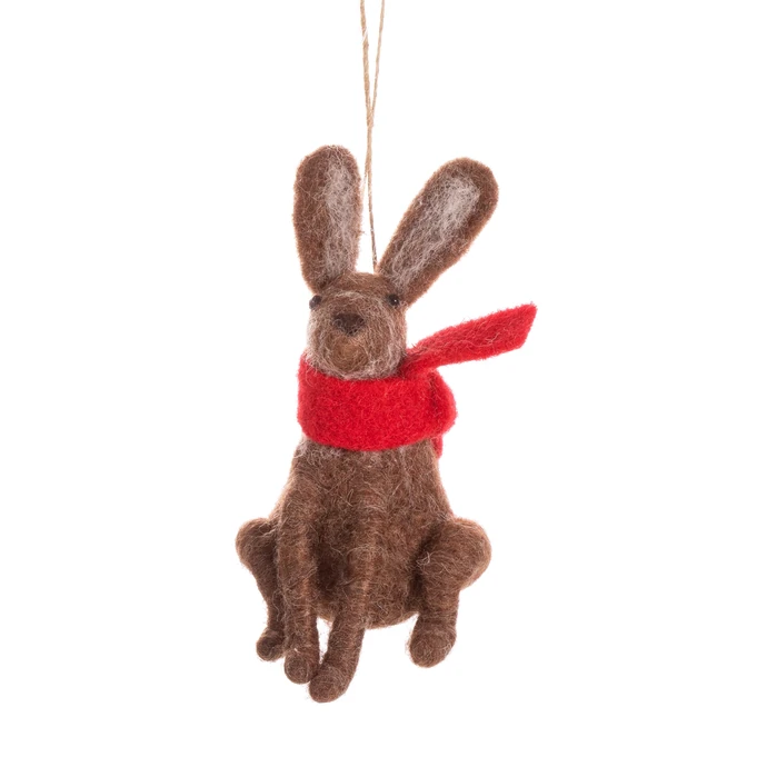 Plstěná vánoční ozdoba Hare