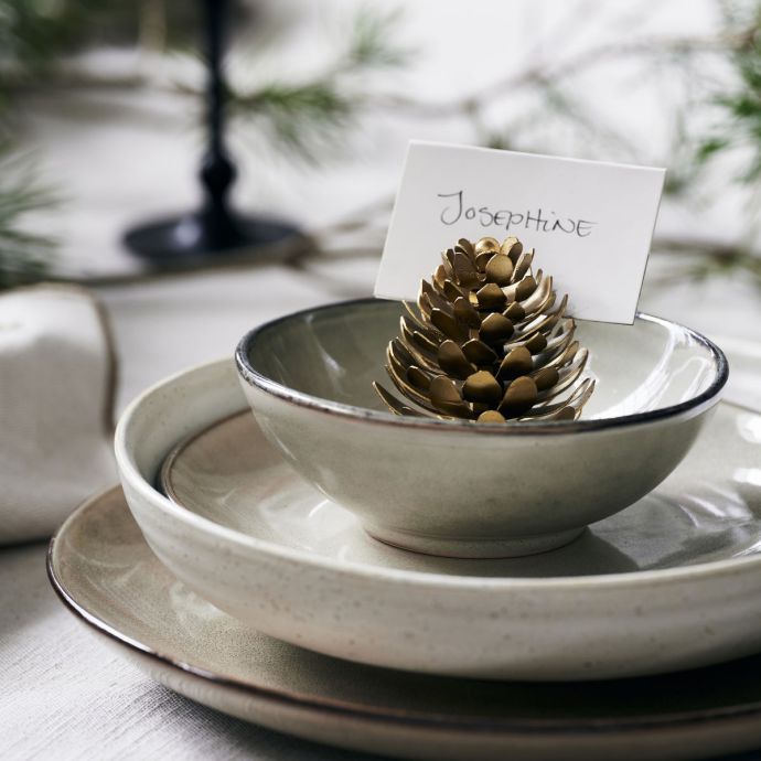 Vánoční stojánek na jmenovky Pinus Antique Brass