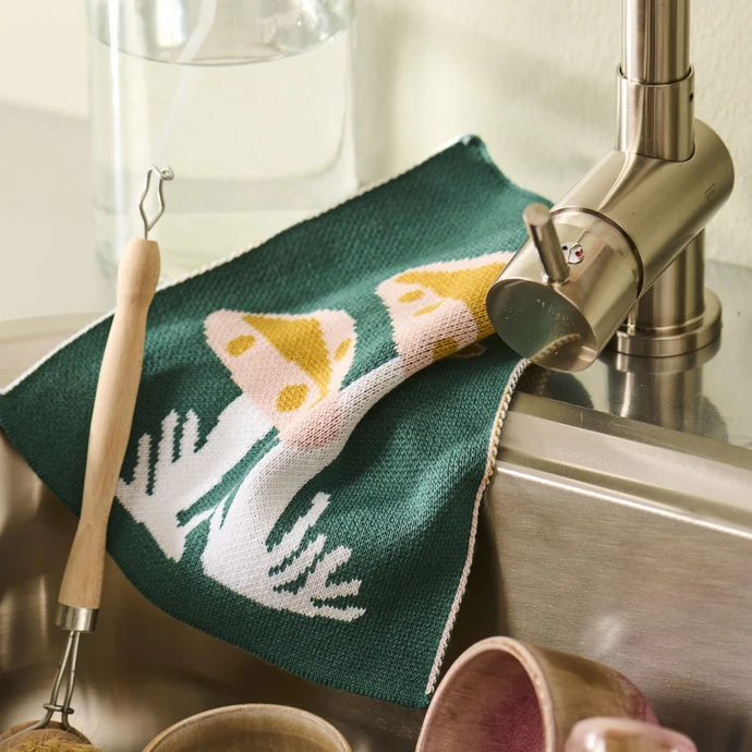 Pletený hadřík Mushroom Motif