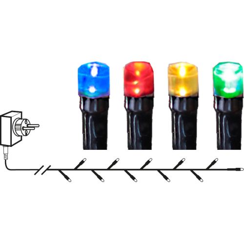 Venkovní světelný LED řetěz Multicolor Flashy