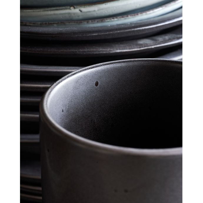 Kameninová dóza Rustic Dark grey