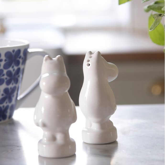 Keramická slánka a pepřenka Moomin White