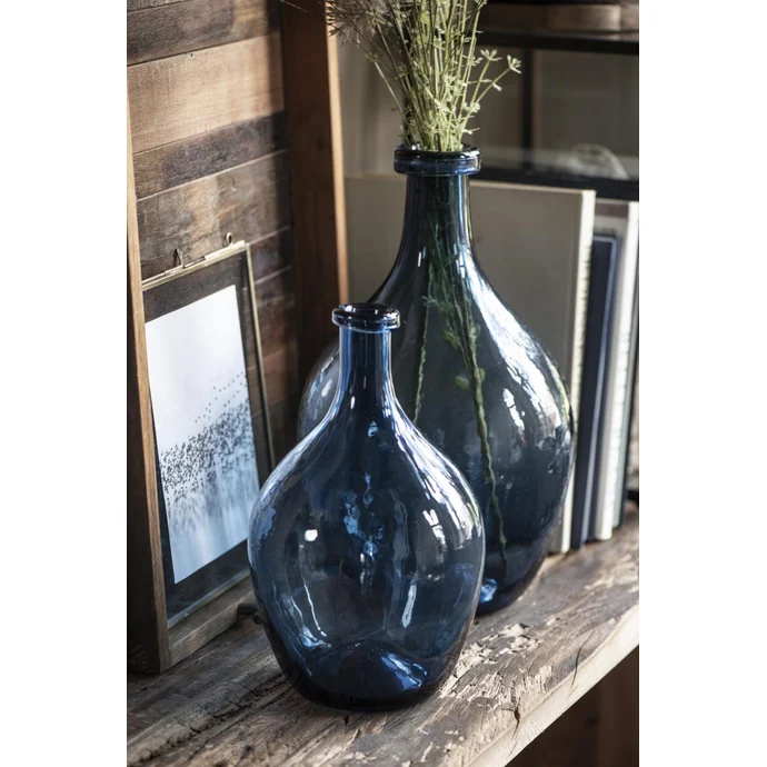 Skleněná váza Balloon Blue Glass