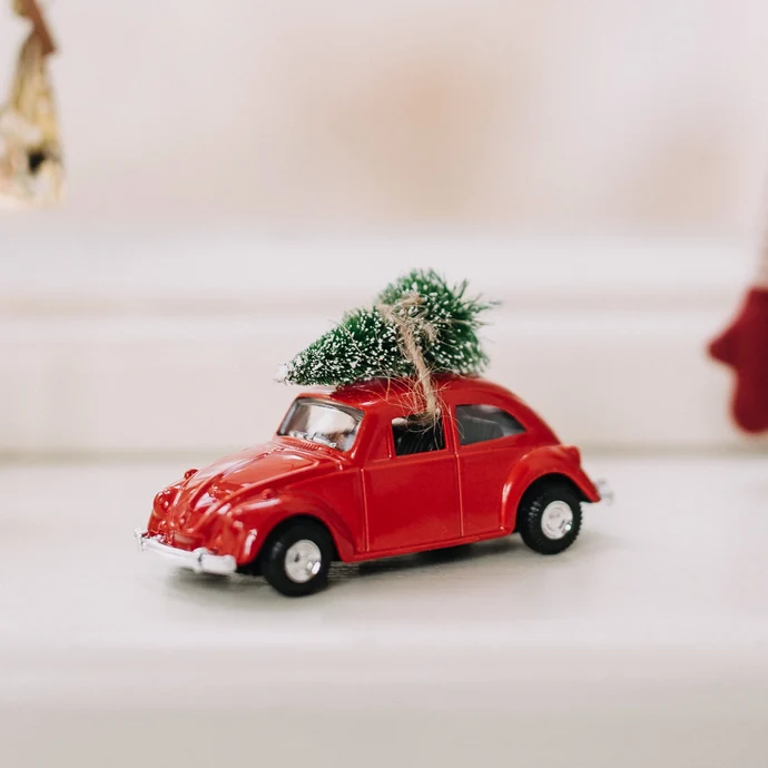 Vánoční autíčko Mini Xmas Car Red