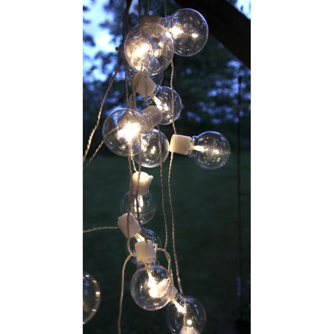 Světelný LED řetěz White - 16 žárovek
