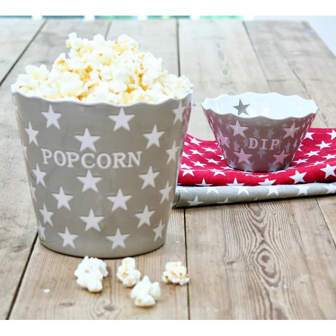 Miska Popcorn light grey star