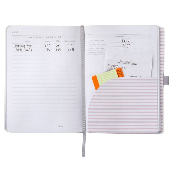 Plánovač rozpočtu Budget Book Grey