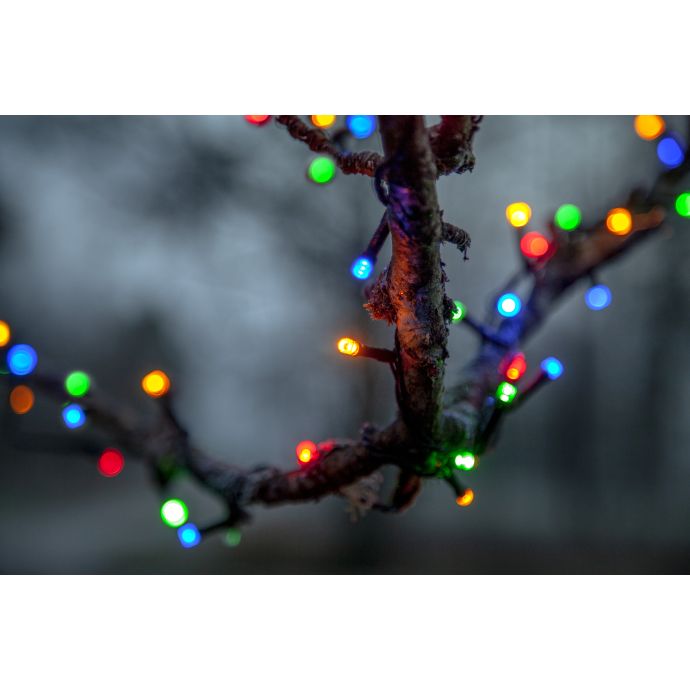 Venkovní světelný LED řetěz Multicolor Flashy