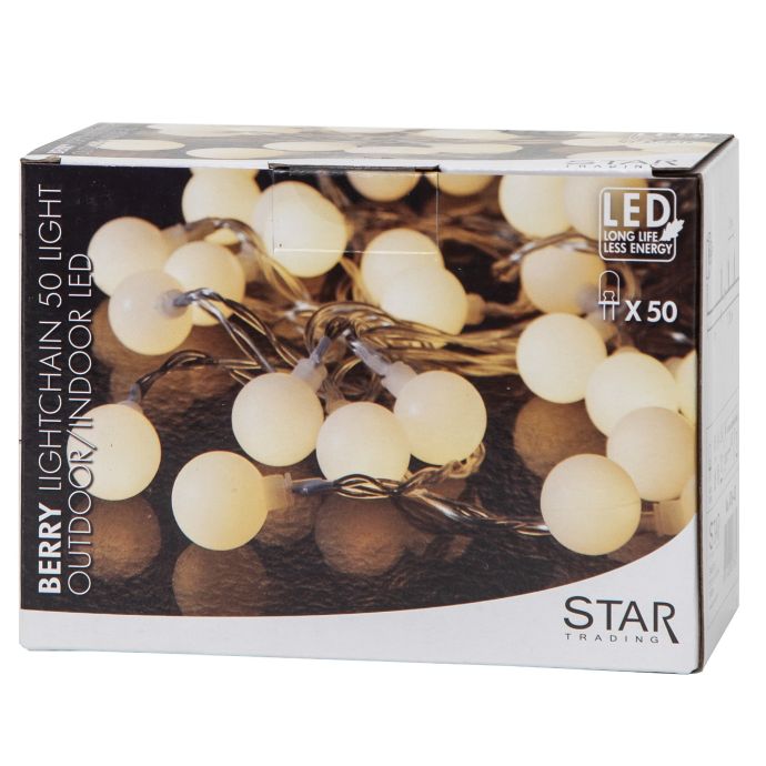 Světelný venkovní LED řetěz Berry - 50 žárovek