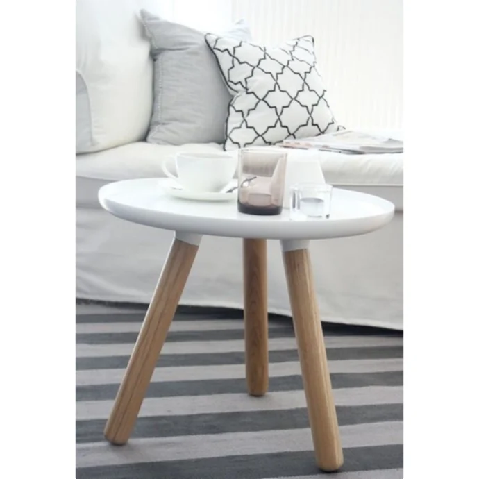 Kulatý stolek White 50 cm
