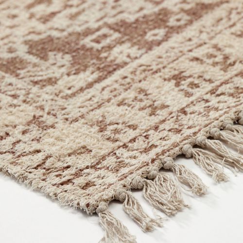 Bavlněný koberec s třásněmi Wowe Beige 200×90 cm