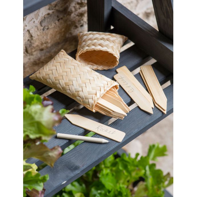 Zápichy na bylinky s pouzdrem Bamboo - set 18 ks