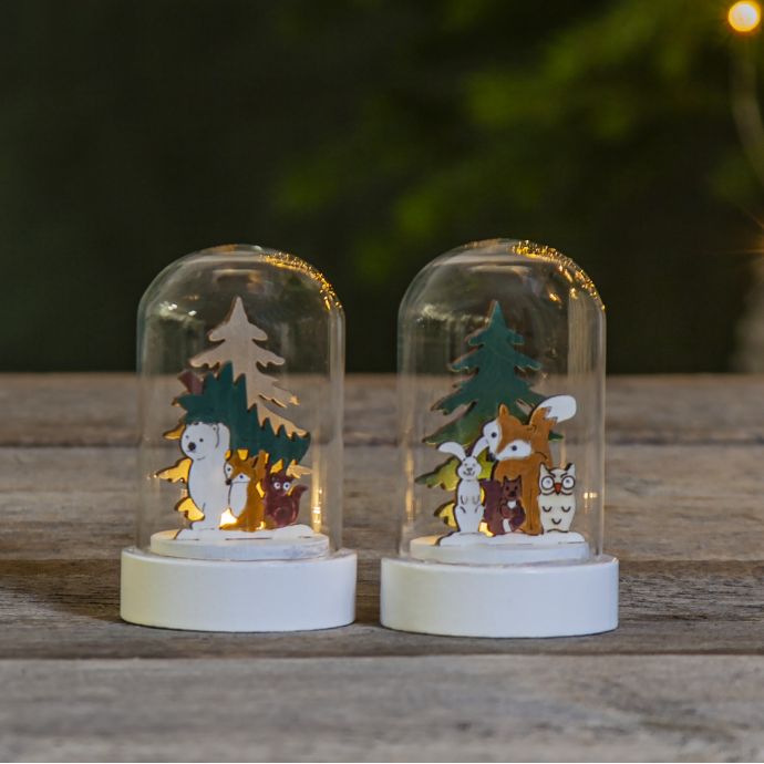 Vánoční LED dekorace Forest Friends - set 2 ks