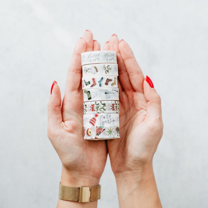 Vánoční papírová lepící páska Gingerbreads