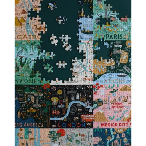 Puzzle s hlavními městy Maps - 500 dílků
