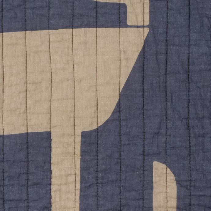 Prošívaný bavlněný přehoz Roosi Blue 150x130 cm