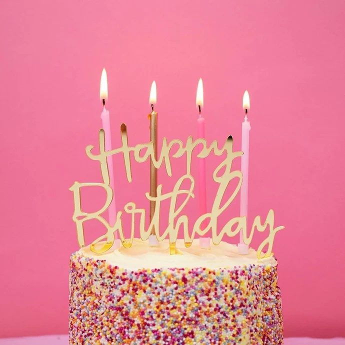 Zapichovací nápis na dort Happy Birthday Topper