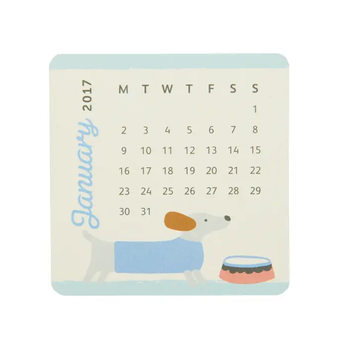 Mini stolní kalendář Cute 2017