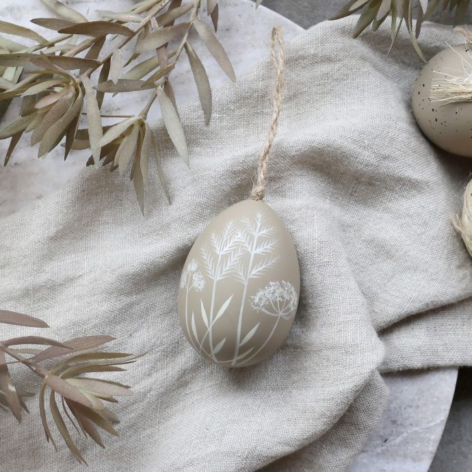 Velikonoční dekorace Easter Egg Flowers Latte 7 cm