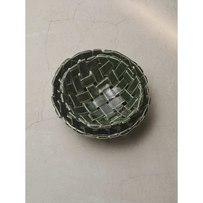 Kameninová mísa Plait Emerald Green 30 cm
