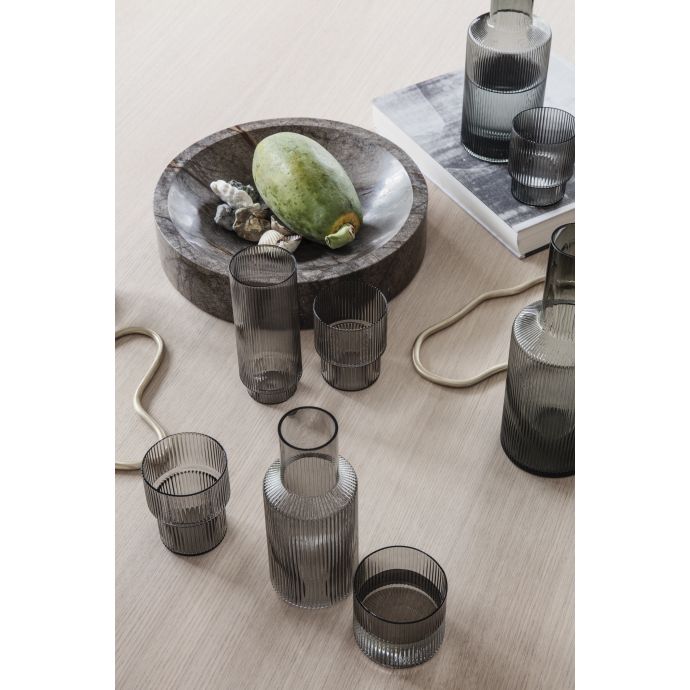 Skleničky Ripple Low Smoked Grey - set 4 ks