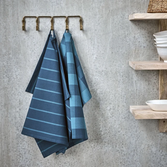 Bavlněná utěrka Cook Blue/Petrol – set 2 ks