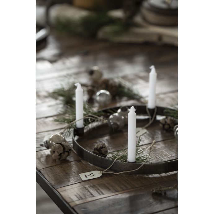 Plechové adventní štítky 1-4 Cream White