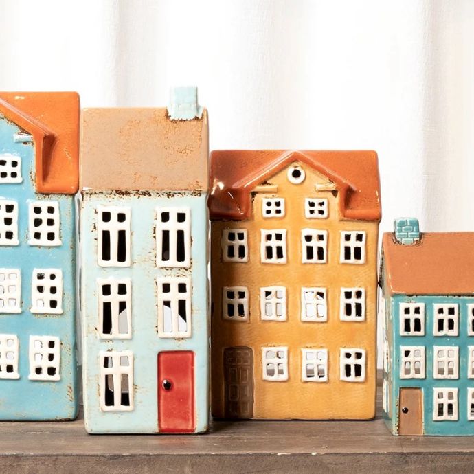 Keramický svícen House Yellow 21,5cm