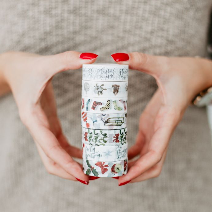 Vánoční papírová lepící páska Gingerbreads