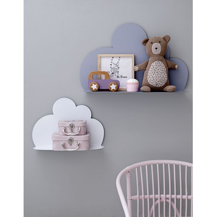 Kovová polička Cloud White - menší
