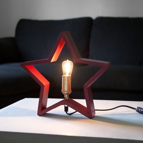 Vánoční osvětlení Star Red - 30 cm
