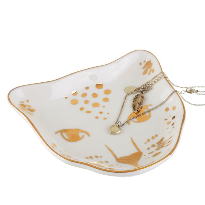 Porcelánový talířek na šperky Leopard Love