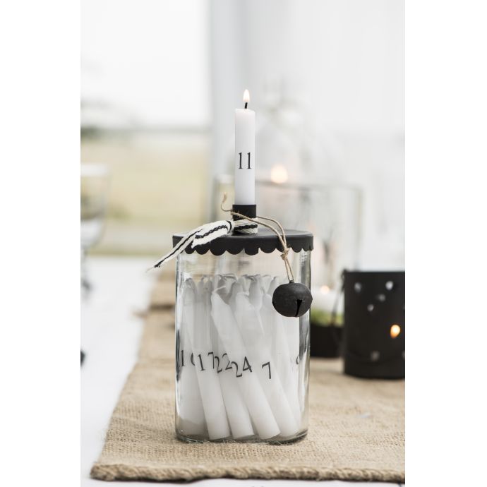 Adventní svíčky 1-24 White/black