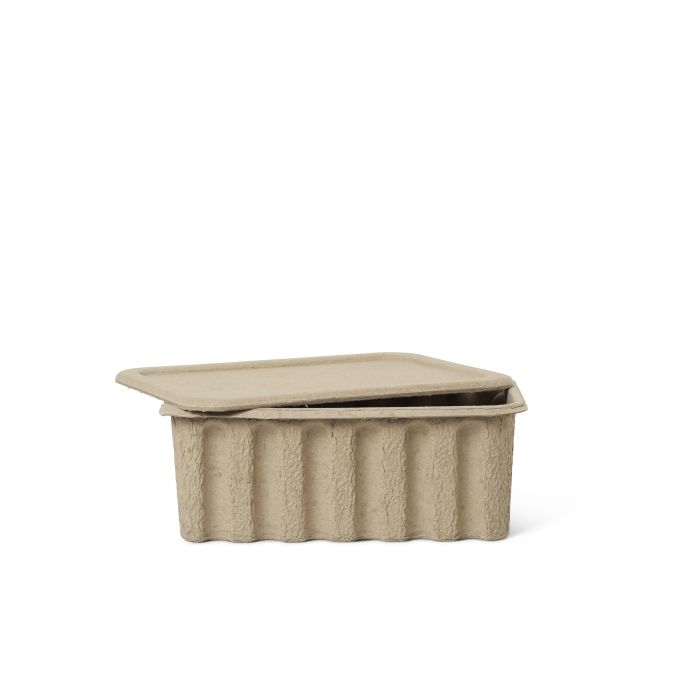 Úložný box s víkem Paper Pulp Large- set 2 ks