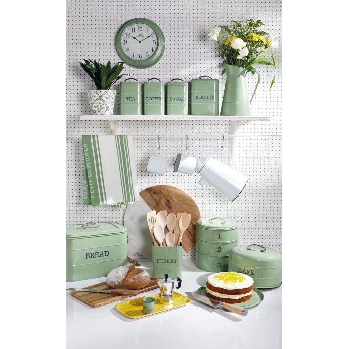 Plechová dóza na kávu Sage green