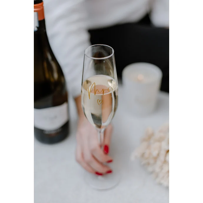 Sklenice na sekt Mr. a Mrs. – set 2 ks